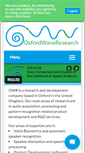 Mobile Screenshot of oxfordwaveresearch.com