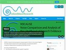 Tablet Screenshot of oxfordwaveresearch.com